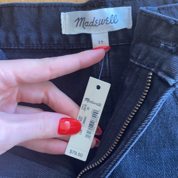 MADEWELL BLACK DENIM SKIRT NWT SIZE 29 - Picture 4 of 5